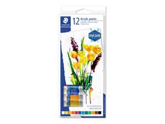 Set vopseluri acrilice Staedtler, 12 culori