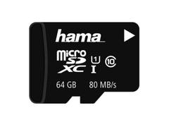 Card de memorie microSDXC Hama 64GB cu adaptor SD