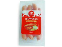 Crenvursti din carne de porc, 250g Carrefour Classic
