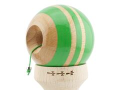 Jucarie de indemanare din lemn, Kendama X, Flippy, Rainbow, King Size V3, Super Sticky, 18 cm, Verde, Maro