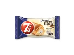 7Days Max Cream & Cookies Croasant cu crema cu aroma de vanilie si bucatele de biscuiti 80g