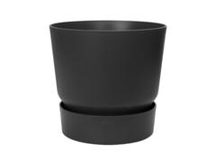 Ghiveci Elho Greenville, plastic, negru, 31 l, diametru 39 cm, 36.8 cm