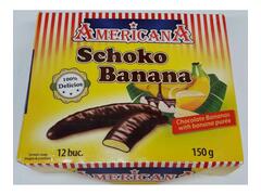 Bezele Cu Gust De Banane Trase In Ciocolata Schoko Banana Americana 150G