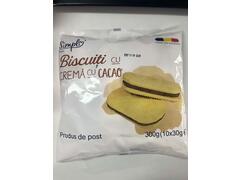 Biscuiti cu crema cu cacao Simpl 300 g (10 x 30 g)