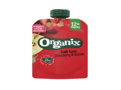 Gustare de mere, capsuni si quinoa, 100 gr, Organix