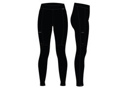 Colanți din Lână merinos Trekking la Munte MT500 Negru Damă  - XXL