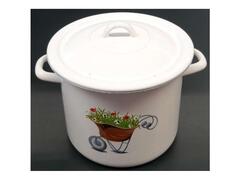 Oala email 4.6l/20cm+capac, decor