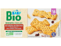 Biscuiti Cu Bucati Ciocolata Carrefour Baby Bio 200G