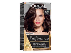 Vopsea de par permanenta L'Oreal Paris Preference 4.15 Caracas, castaniu intens, 174 ML