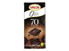 Ciocolata neagra 70% cacao fara zahar Valor 100g