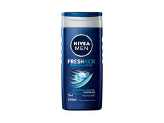 Gel de dus 3 in 1 Nivea Men FreshKick, 250ml