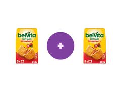 Belvita Soft Bakes Biscuiti cu cereale integrale, cu crema de capsune 250g, Al 2-lea -30%