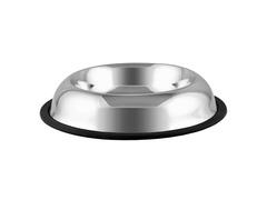 Castron pentru caini 4Dog, antiderapant, inox, 0.71 L, 16.5 cm, Argintiu