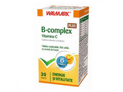 B complex + Vitamina C cu aromă de fructe, 30 tablete, Walmark