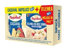 Napolact Cascaval 450g+Telemea Domol 150g