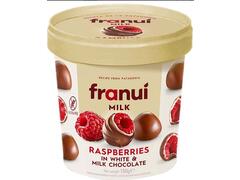 Franui Zmeura In Ciocolata Alba Si Ciocolata Cu Lapte Proaspat Congelata