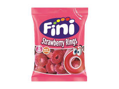 Jeleuri cu aroma de capsuni Fini Strawberry Rings, 80 g