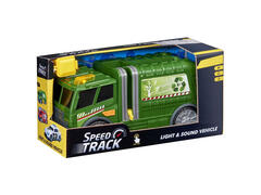 Masina de gunoi cu lumini si sunete Speed Track, Verde