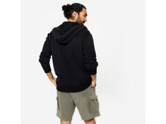 Bluză de trening molton cu fermoar și glugă fitness Albastru-Negru Bărbați - M