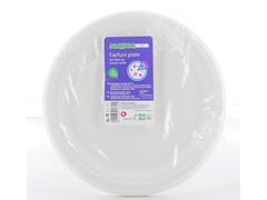 Farfurii carton, 23cm, Kraft, 10 bucati