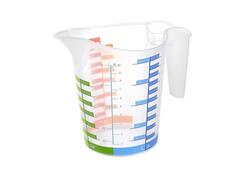 Cana gradata Agora Plast, 1 L, Transparent/Multicolor