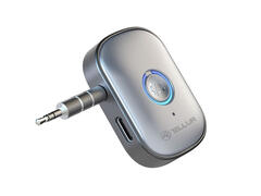 Adaptor Bluetooth 5.3 - AUX 3.5 mm Tellur, portabil, autonomie 7 ore, microfon incorporat, gri
