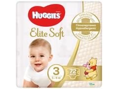 Scutece Huggies Elite Soft 3, 5-9 kg, 72 buc