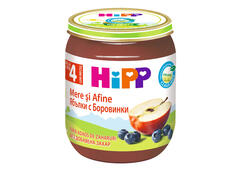 Piure din afine si mere pentru bebelusi 4 luni+ Hipp 125g