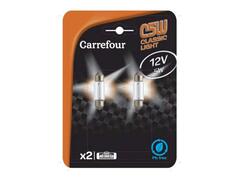 Bec auto C5W 12V blister 2 bucati, Carrefour