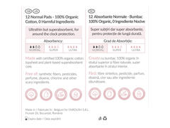 Absorbante din bumbac organic Enroush Normal, 12 bucati