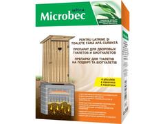Pulbere Microbec pentru latrine si toalete fara apa curenta Bros, 4 x30g