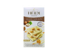 Ciocolata alba golden Hazelnuts Heidi grand'or, 100 g