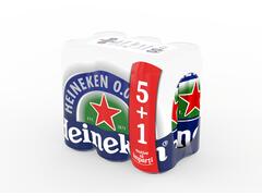 Bere blonda lager fara alcool Heineken doza 6*500ML