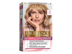 Vopsea de par permanenta L'Oreal Paris Excellence, 8 Blond Deschis, 182 ML