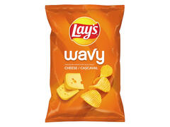 Chipsuri cu branza Lay's Wavy, 115 g