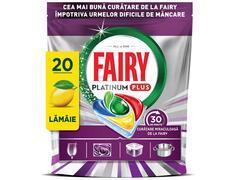 Detergent Capsule Automat Pentru Masina De Spalat Vase Fairy Platinum Plus, 20 Spalari