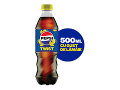 Pepsi Twist, bautura cu aroma de cola si suc de lamaie, pet, 500ml