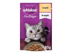 Pliculet pentru pisici 1+ ani, pui, 85 g Whiskas