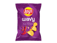 Lays Wavy chipsuri ondulate din cartofi cu Piri Piri 115g