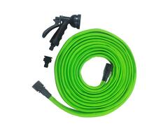 Furtun Extensibil Pentru Gradina Carrefour, Conector Si Pistol Pentru Irigat Incluse, 15 M, Verde/Negru