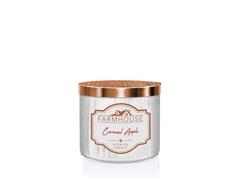 Lumanare parfumata Kringle Candle Farmhouse, 411 g, Caramel Apple