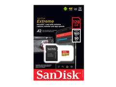 Card de memorie MicroSD Extreme SanDisk cu capacitate de 128GB si adaptor SD
