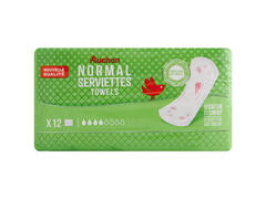 Absorbante pliate Auchan regular, 12 bucati