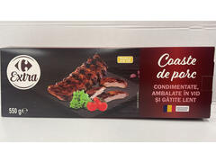 Coaste de porc gatite lent 550G Carrefour Extra