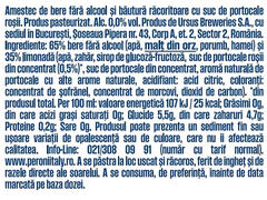 Bere aromatizata fara alcool Peroni Arancia Rossa, 3+1 x 0.5 l