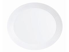 Platou oval Luminarc Harena, opal, 33x28 cm, Alb