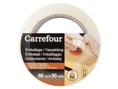 Banda ambalare Carrefour, 66 m x 50 mm, Transparent