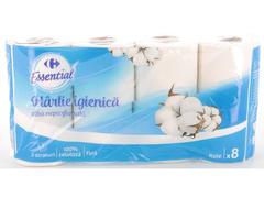 Hartie Igienica Alba, Carrefour Essential, 8 Role, 3 Straturi
