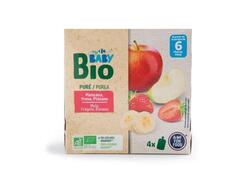 Carrefour My Baby Bio Piure cu banane si capsuni 4x90g