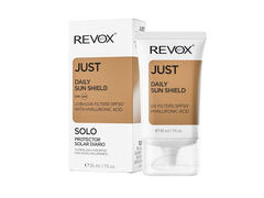 Crema de zi Revox Just Daily Sun Shield Uvb+Uva filters SPF50 + hyaluronic acid, 30 ml